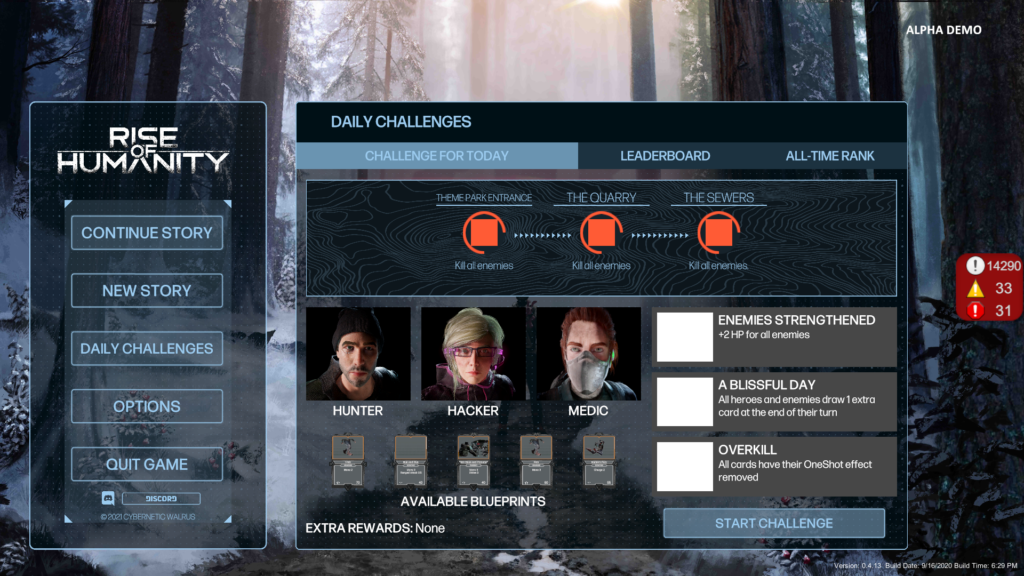Alpha test - Daily Challenge mode
